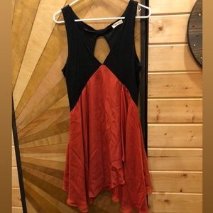 Fun orange and black dress